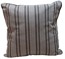 HANDMADE Scandi Kissenhülle, Dekokissen mit Paspel, graphit/beige, 50 x 50 cm