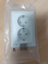 Berker SCHUKO-Doppelsteckdose Abdeckplatte polarweiß-mt 47741909