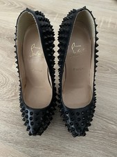 Christian Louboutin Spikes Gr. 37 Schwarz High Heels Damen Schuhe Gebraucht