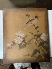 Bild mit Holzrahmen Kunstdruck Motiv "Vogel" 62 / 51 cm, Rahmentiefe 3 cm.