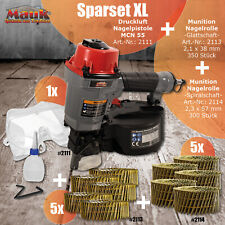 MAUK® Druckluft Nagelpistole MCN55 Coilnagler Sparset XL - Inklusive Munition