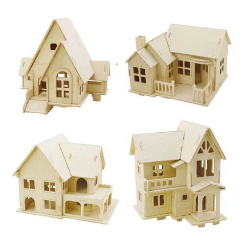 Holz haus zerlegbar puzzle - holz,