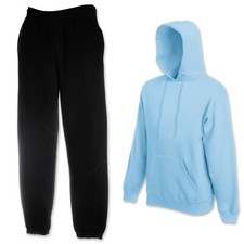 Jogginghose Hoodie Jogginganzug Fruit of the Loom Sporthose Kapuze Pullover Set