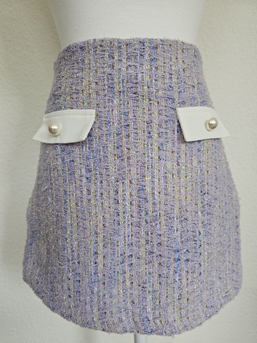 Boucle tweed rock mini skort - tweed,