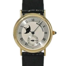BREGUET Classic Mondphase/Handaufzug 3300BA silber Herrenuhr gebraucht #111018