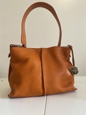 Echte FURLA orange Leder Hobo