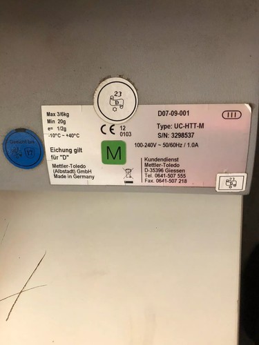 Mettler toledo htt m - toledo, uc-htt-m