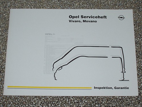 Serviceheft opel vivaro - opel,