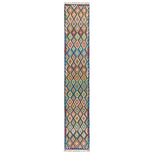 Kelim afghan 488x86 - 488x86, cm