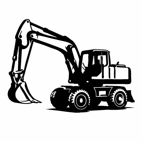 Radbagger aufkleber auto - aufkleber,