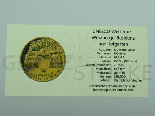 100 euro goldmünze - goldmünze, 2010
