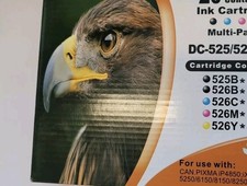 6 Druckerpatronen XL Inkl. Grau für Canon Pixma MG6150 6200 MG6250 PGI525 CLI526