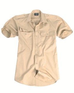 Tropenhemd arm khaki - tropenhemd,