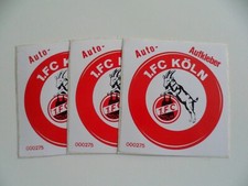 3 x 1.FC Köln  uralte Auto-Aufkleber 70er Jahre Bundesliga   A36