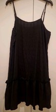 Strandkleid Sommerkleid Tunika Ibiza Boho Sty Lagenlook Schwarz Bis 46/48