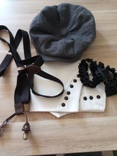 20er Jahre Gatsby Set Men Hut Gamaschen Hosenträger Frau Flapper Kleid Stirnband