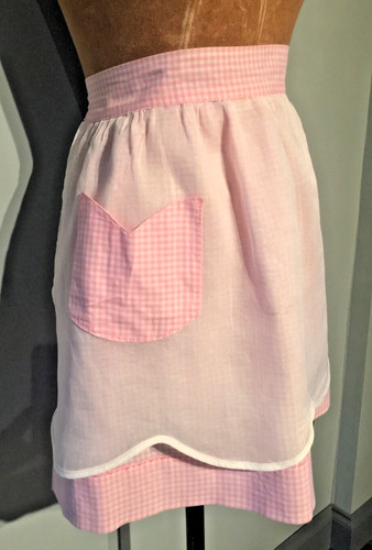 Wendeschürze rosa gingham - wendeschürze,