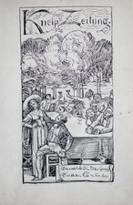 Wilhelm Wohlgemuth Gelage Kneipzeitung Entwurf Hans von Marées Tusche 20 Jhd