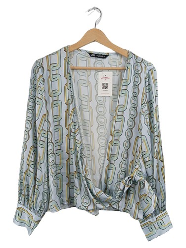 Zara damen bluse ketten muster - bluse, ketten-muster