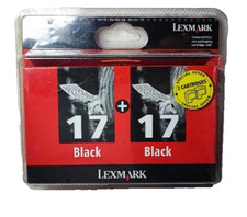 2er Original Lexmark 17 Black Tintenpatronen Set Twinpack für X74 / Z13
