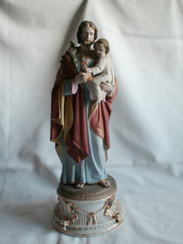 Alte keramik heiligen figur - alte,