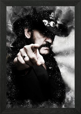 Rocker Musik Sänger gerahmtes