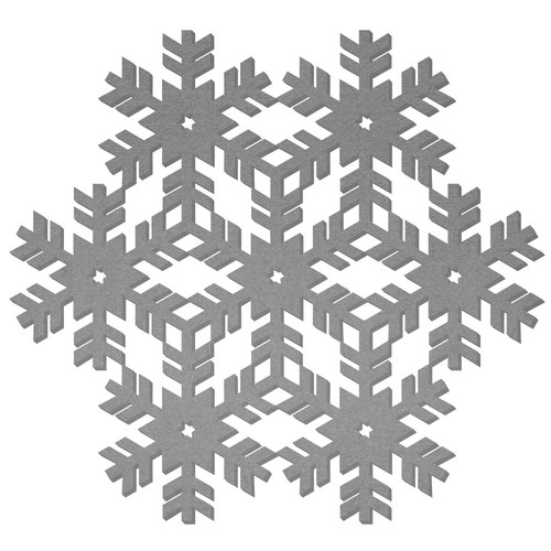 Graue filz schneeflocke - schneeflocke, v2