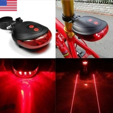 5 LED 2 Laser Bike Lights 7