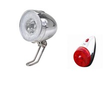 Retro Scheinwerfer LED chrom +