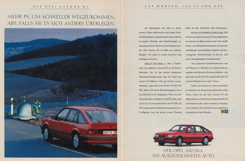 Opel ascona reklame - opel, gt