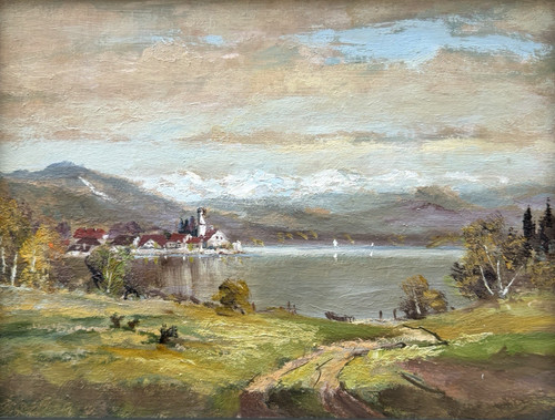 ölgemälde malerei wasserburg - malerei,