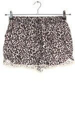 HOLLISTER Hot Pants Damen Kurze Hose Gr. DE 36 wollweiß-braun-schwarz