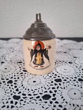 Seltener alter kleiner Keramik Bierkrug 1/6 Liter Münchner Kindl wohl um 1900?