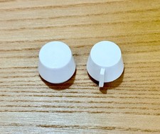 2x ORIGINAL BRAUN DREHKNÖPFE für BRAUN SK 2 3 2/2 25 RAMS Röhrenradio Weiß TOP