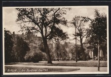 Erfurt, Im Brühler Garten, mit Gebäuden, Ansichtskarte 1933 