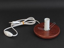 Straußenei-Lampenständer, Holzsockel braun, Lampenständer für Straußeneilampe 