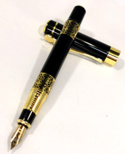 Füllfederhalter Metall Schwarz/Gold mit Wunsch Gravur  Schwarz Füller Geschenk