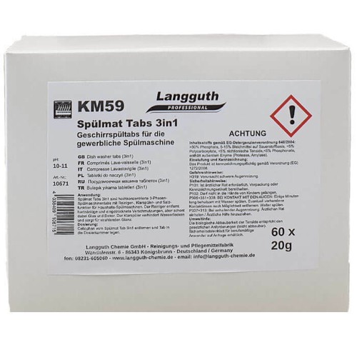 Langguth km59 spülmat - langguth, 3in1