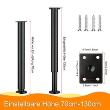 1/2stk 71-130cm Tischbeine