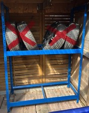 Callidus Baumarkt Reifenregal|179 x 130 x 50 cm|blau 8-12 Reifen