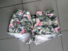 shorts hot pants jeans shorts uncle Sam army sexy grün rot weiß 30 L oder 42