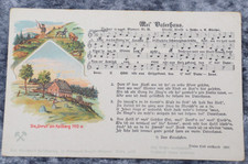 64538 Ansichtskarte Anton Günther Liedpostkarte Mei Vaterhaus 1901 Blick Lied 18