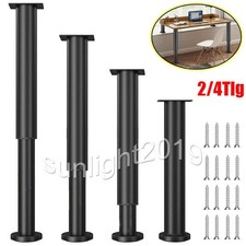 2x/4x Tischbeine Eisen Optik 42-72cm Sehr Stabil Tischfüße Höhenverstellbar