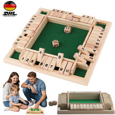 Holz Shut-The-Box 4 Spieler