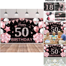 50.Geburtstag Banner Roségold