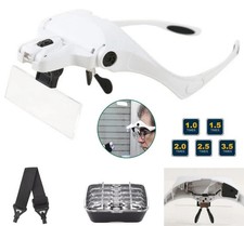 Profi LED Kopflupe Lupenbrille