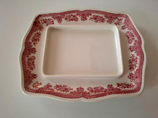 Villeroy & Boch, Fasan rot * Butterdose - Unterteil * Kupferdruck Unterglasur