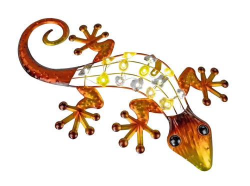 Deko gecko metall - metall, lurch