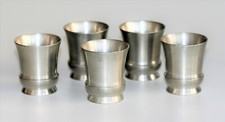 5 Zinnbecher, Schapsbecher