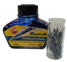 14 Füllfeder Spitzen + Füllhaltertinte - Barock - Schreibfeder Kalligraphie Set